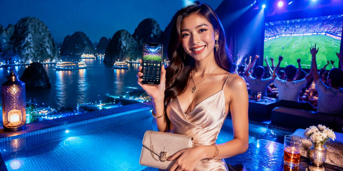 Người chơi theo dõi giải esports trên điện thoại tại lễ hội Ninh Bình